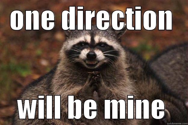 heheh all mine - ONE DIRECTION WILL BE MINE Evil Plotting Raccoon
