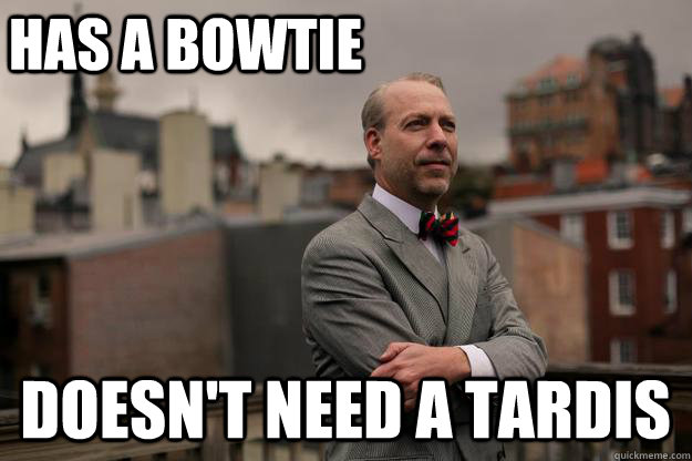 Has a bowtie  Doesn't need a Tardis  Jeffrey Tucker