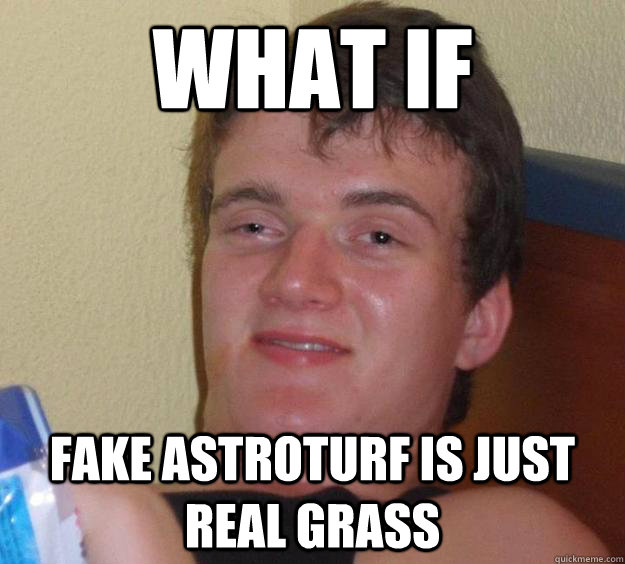What if Fake Astroturf is just real grass  10 Guy