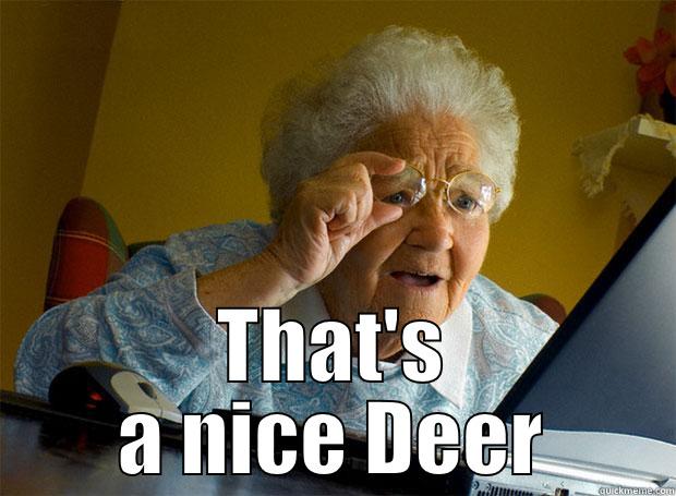  THAT'S A NICE DEER Grandma finds the Internet