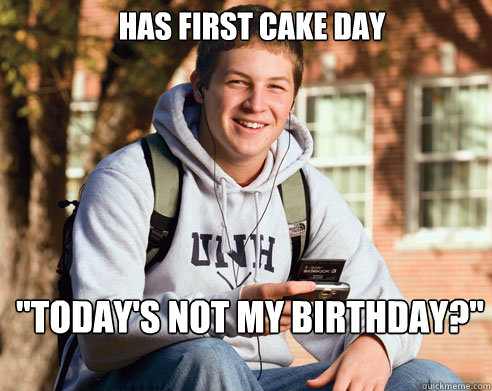 Has first cake day 
