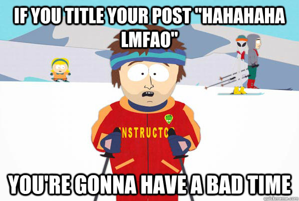 If you title your post 
