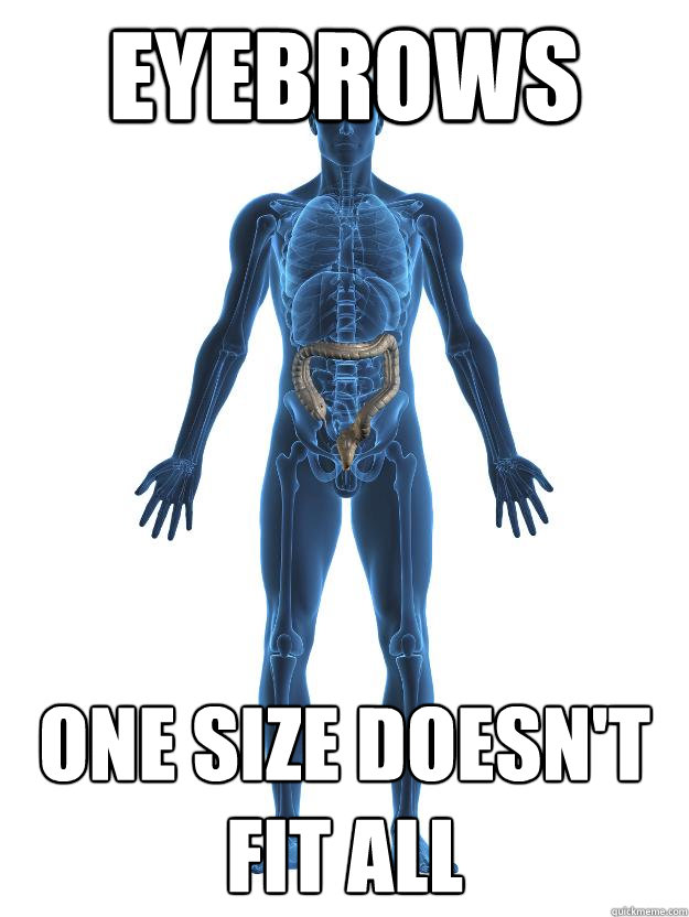 Eyebrows One size doesn't fit all - Eyebrows One size doesn't fit all  Scumbag human body