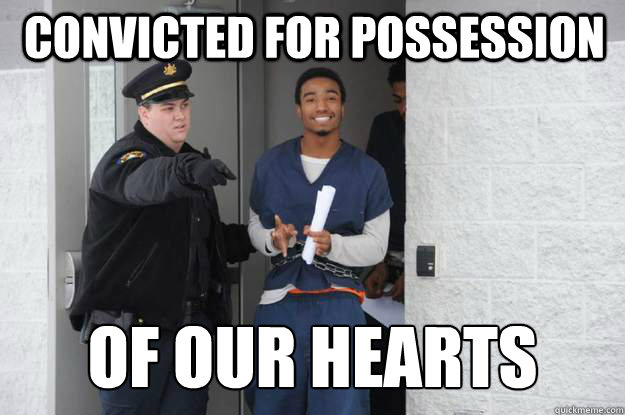 convicted for possession  of our hearts   Ridiculously Photogenic Prisoner