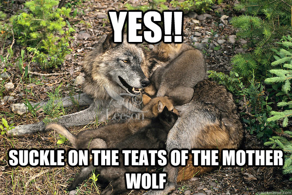 Yes!! Suckle on the Teats of the Mother wolf  Mother wolf