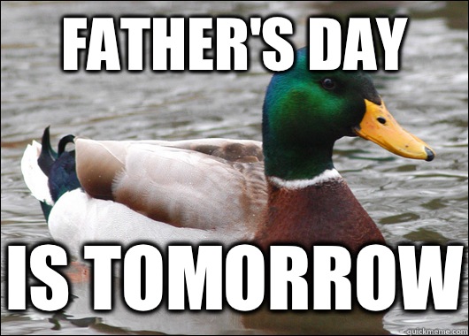 Father's Day Is tomorrow  Actual Advice Mallard