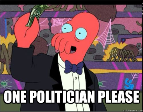  One politician Please  