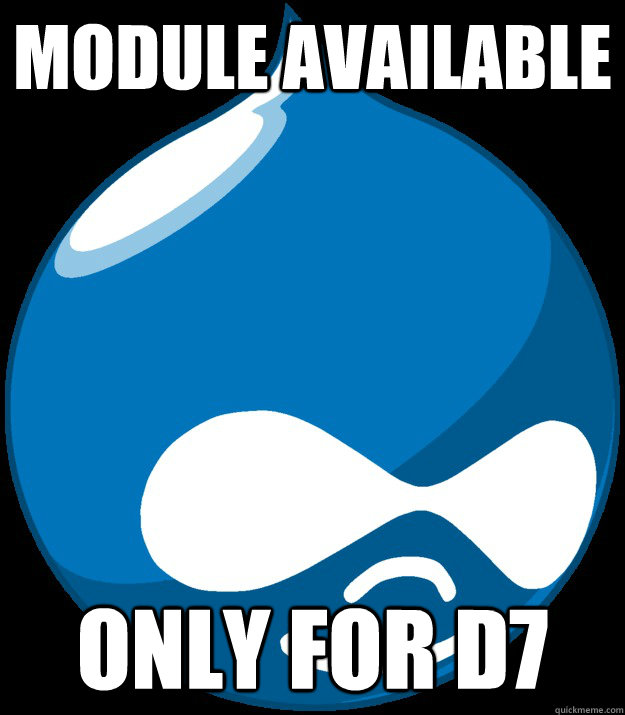 Module Available Only for D7  Drupal Cons