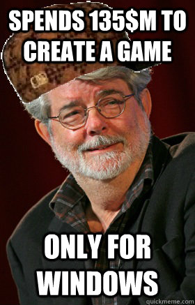 Spends 135$m to create a game Only for windows  