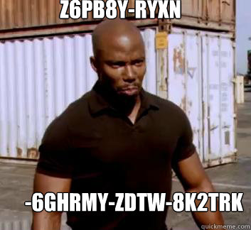 Z6PB8Y-RYXN -6GHRMY-ZDTW-8K2TRK  Surprise Doakes