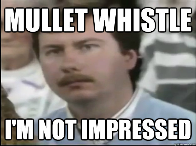 Mullet whistle I'm not impressed - Mullet whistle I'm not impressed  Mullet whistle not impressed