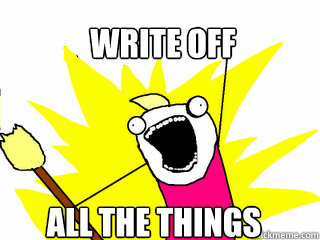 WRITE OFF ALL THE THINGS  All The Things