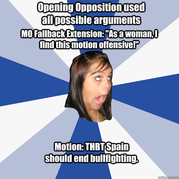 Opening Opposition used all possible arguments MO Fallback Extension: 