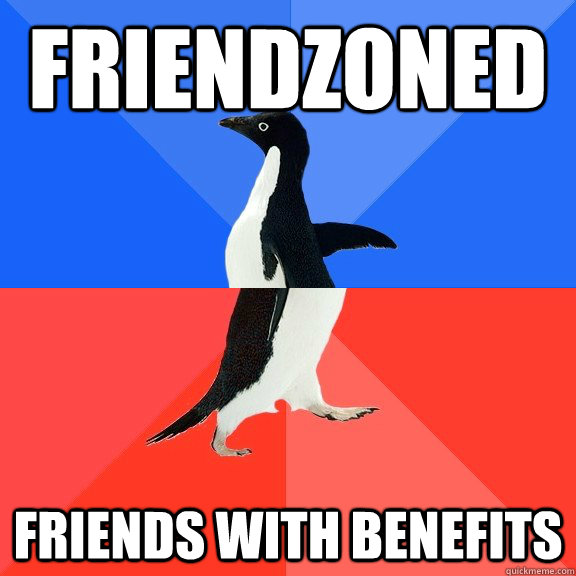 Friendzoned Friends with benefits  Socially Awkward Awesome Penguin