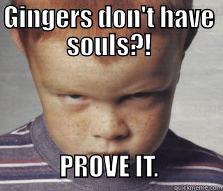 GINGERS DON'T HAVE SOULS?!                                                                                                PROVE IT.             Misc