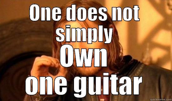 ONE DOES NOT SIMPLY OWN ONE GUITAR Boromir