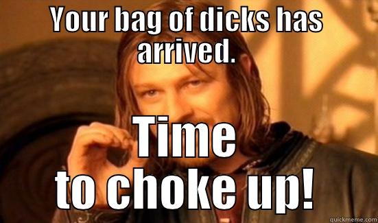 YOUR BAG OF DICKS HAS ARRIVED. TIME TO CHOKE UP! Boromir