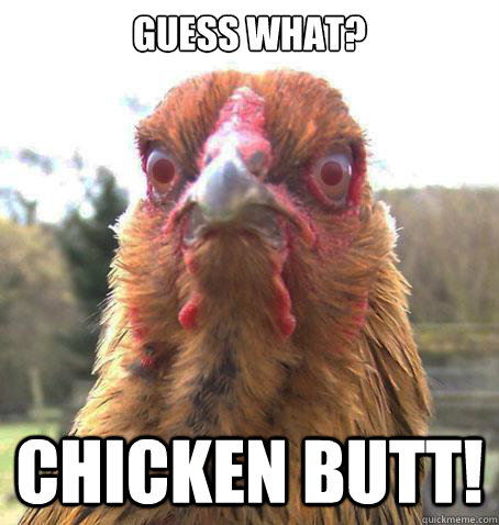 Guess what? Chicken Butt!  RageChicken