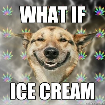 What if  ice cream  Stoner Dog