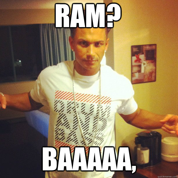 RAM? BAAAAA,  Drum and Bass DJ Pauly D