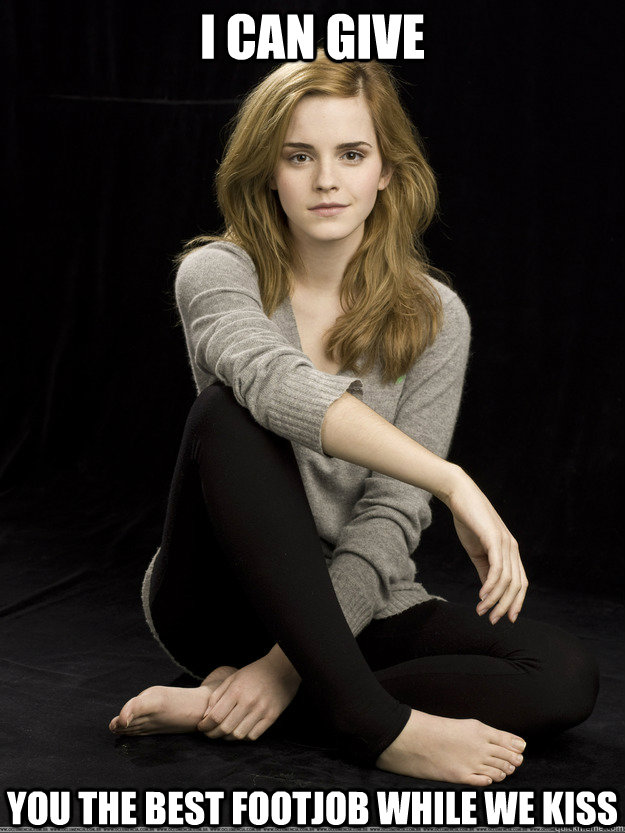 I can GIVE you the best FOOTJOB while we kiss  Emma Watson Feet