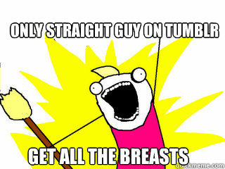 ONLY STRAIGHT GUY ON TUMBLR GET ALL THE BREASTS  All The Things