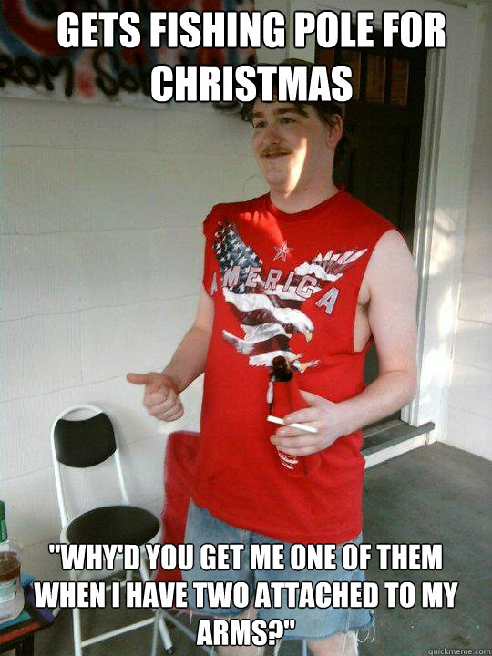 GETS fishing pole for christmas 