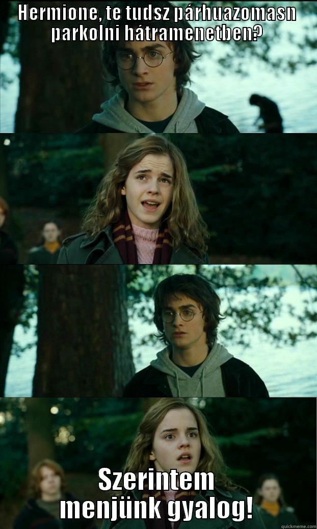 HERMIONE, TE TUDSZ PÁRHUAZOMASN PARKOLNI HÁTRAMENETBEN? SZERINTEM MENJÜNK GYALOG! Horny Harry