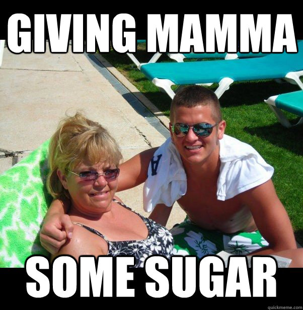 giving mamma some sugar  