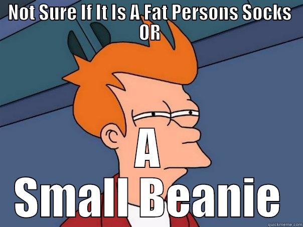 NOT SURE IF IT IS A FAT PERSONS SOCKS OR A SMALL BEANIE Futurama Fry