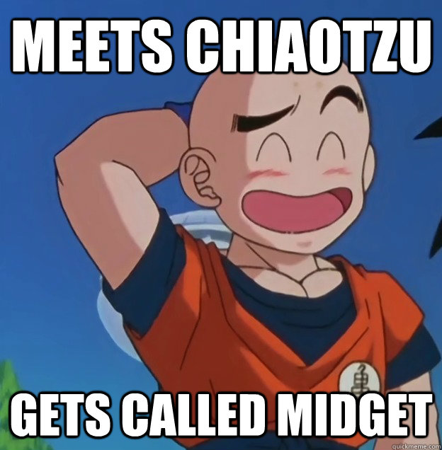 Meets Chiaotzu gets called midget - Meets Chiaotzu gets called midget  Bad Luck Krillin