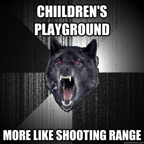 Chiildren's playground More like shooting range  Insanity Wolf