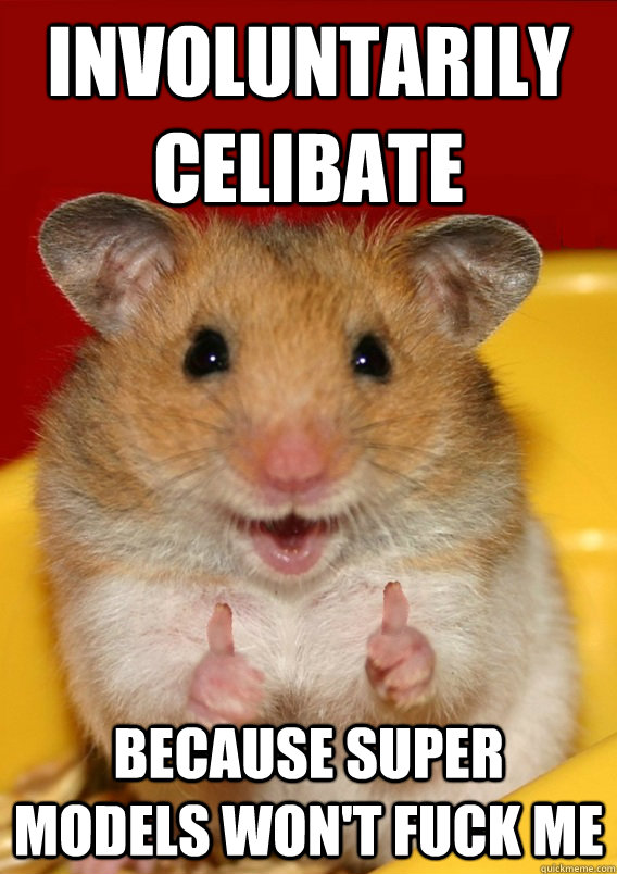 Involuntarily Celibate Because super models won't fuck me   Rationalization Hamster
