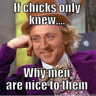 IF CHICKS ONLY KNEW.... WHY MEN ARE NICE TO THEM Condescending Wonka