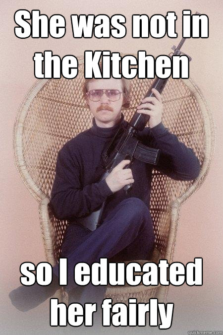 She was not in the Kitchen so I educated her fairly  Sharpshooter Shawn