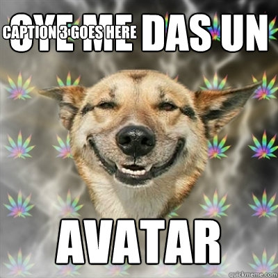 oye me das un avatar Caption 3 goes here  Stoner Dog
