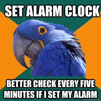 set alarm for 5 minutes