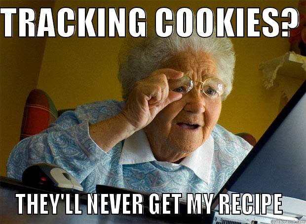 TRACKING COOKIES?  THEY'LL NEVER GET MY RECIPE  Grandma finds the Internet