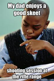 My dad enjoys a good skeet shooting session at the rifle range  Succesful Black Mans son