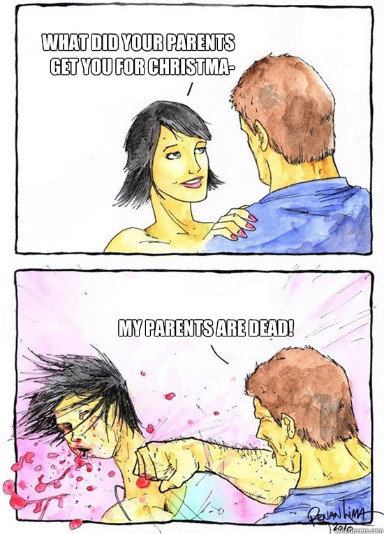what did your parents get you for ChristmA- MY PARENTS ARE DEAD!  Alpha Boyfriend