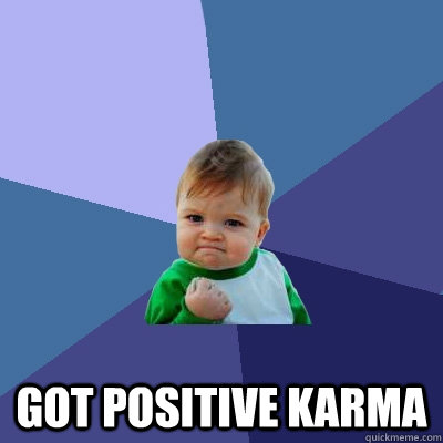  Got positive karma  Success Kid