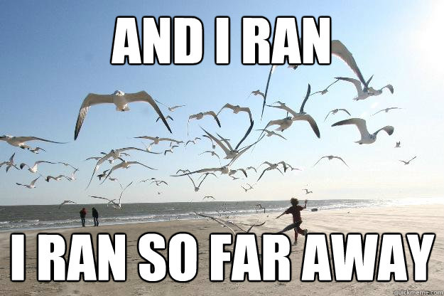 and i ran i ran so far away - and i ran i ran so far away  Flock of Seagulls