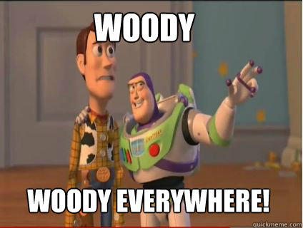 Woody Woody everywhere! - Woody Woody everywhere!  woody and buzz