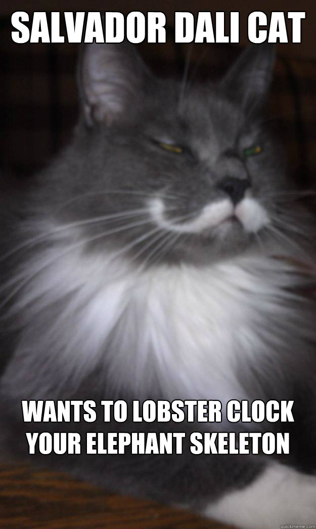 Salvador Dali Cat wants to lobster clock your elephant skeleton  - Salvador Dali Cat wants to lobster clock your elephant skeleton   Misc