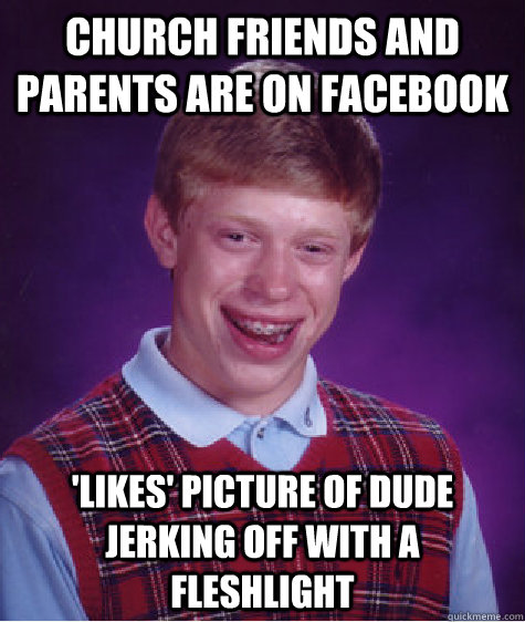 Church friends and parents are on Facebook 'Likes' picture of dude jerking off with a fleshlight - Church friends and parents are on Facebook 'Likes' picture of dude jerking off with a fleshlight  Misc