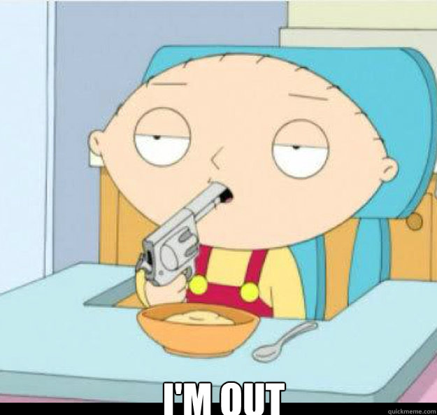 Emoticons In Statuses I'M OUT  stewie griffin