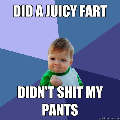Did a juicy fart didn't shit my pants  Success Kid