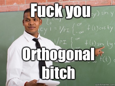 Fuck you Orthogonal bitch  Good Guy Teacher