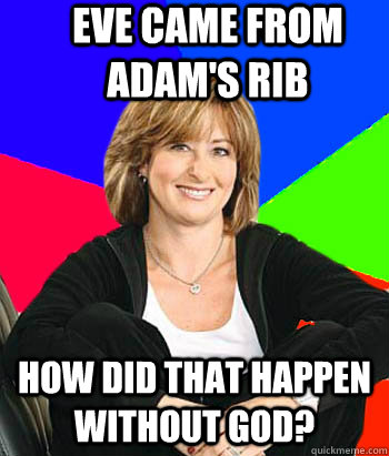 eve came from adam's rib how did that happen without god?  Sheltering Suburban Mom
