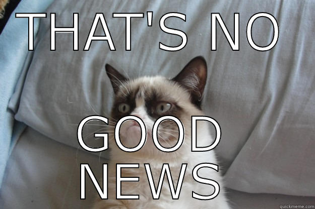 THAT'S NO GOOD NEWS Grumpy Cat